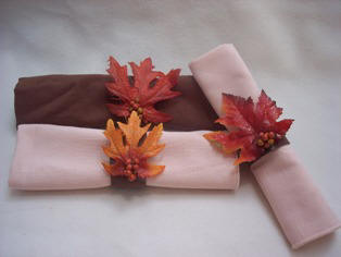 how to make a leaf napkin ring